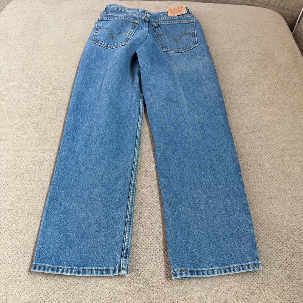 Vintage 1990s Levis 550 Relaxed Fit Jeans Medium Wash Blue Denim 18 Slim 27x29